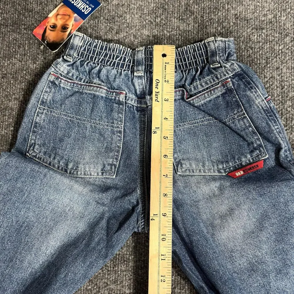 OshKosh B'gosh Shorts Boys 6 Blue Denim Jean Utility Elastic Waist New Tags